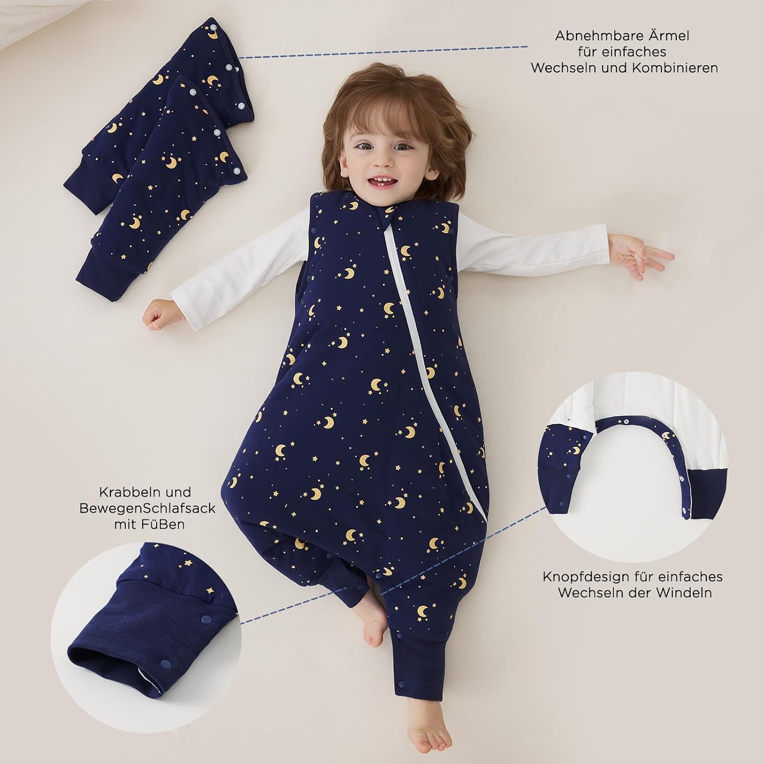 Thumbnail 1 de Duomiaomiao Sleeping Bag With Feet baby sleep sack