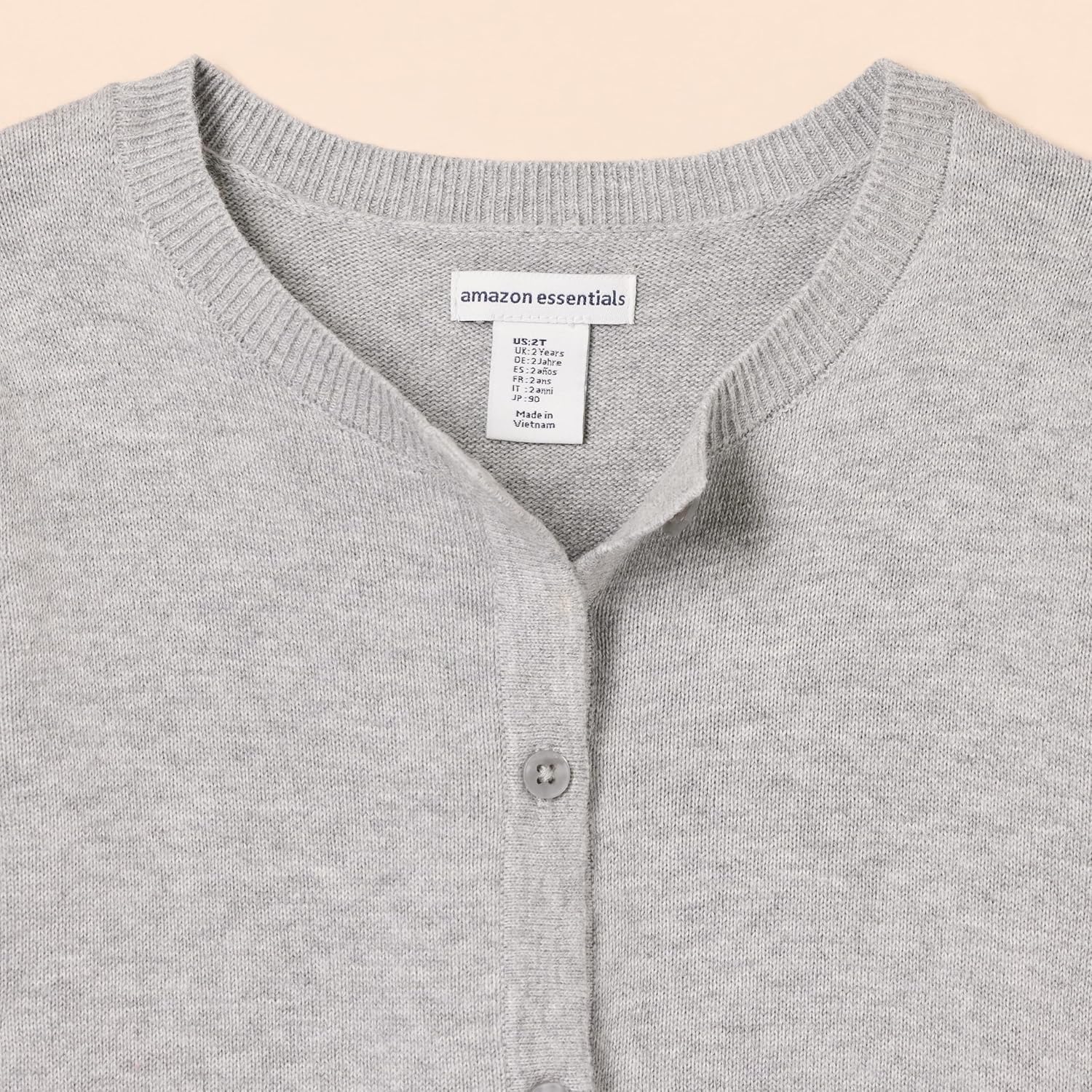 Detalle 2 de Uniform slim fit cardigan sweater for girls