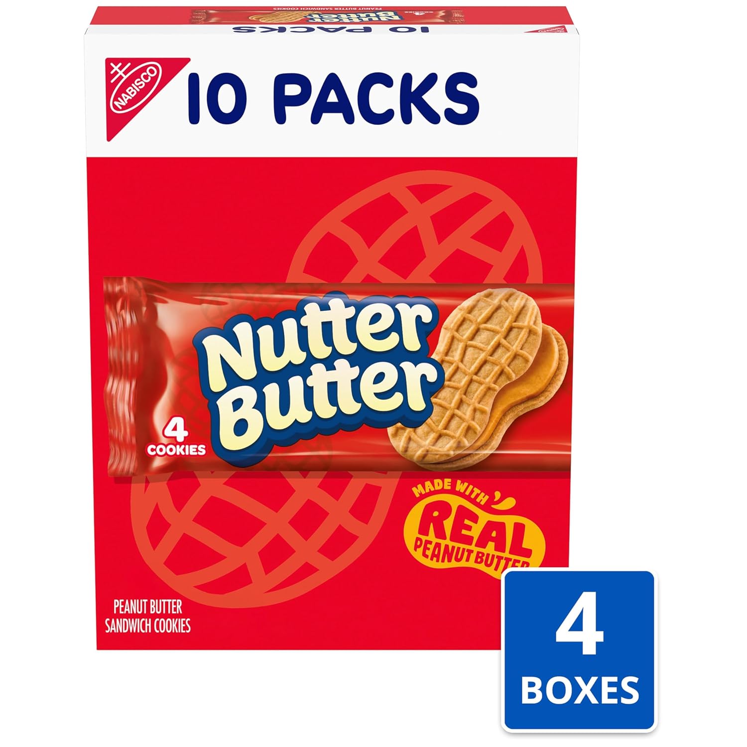 Thumbnail 3 de NUTTER BUTTER Peanut Butter Sandwich Cookies, 40 Snack Packs, Real Peanut Butter