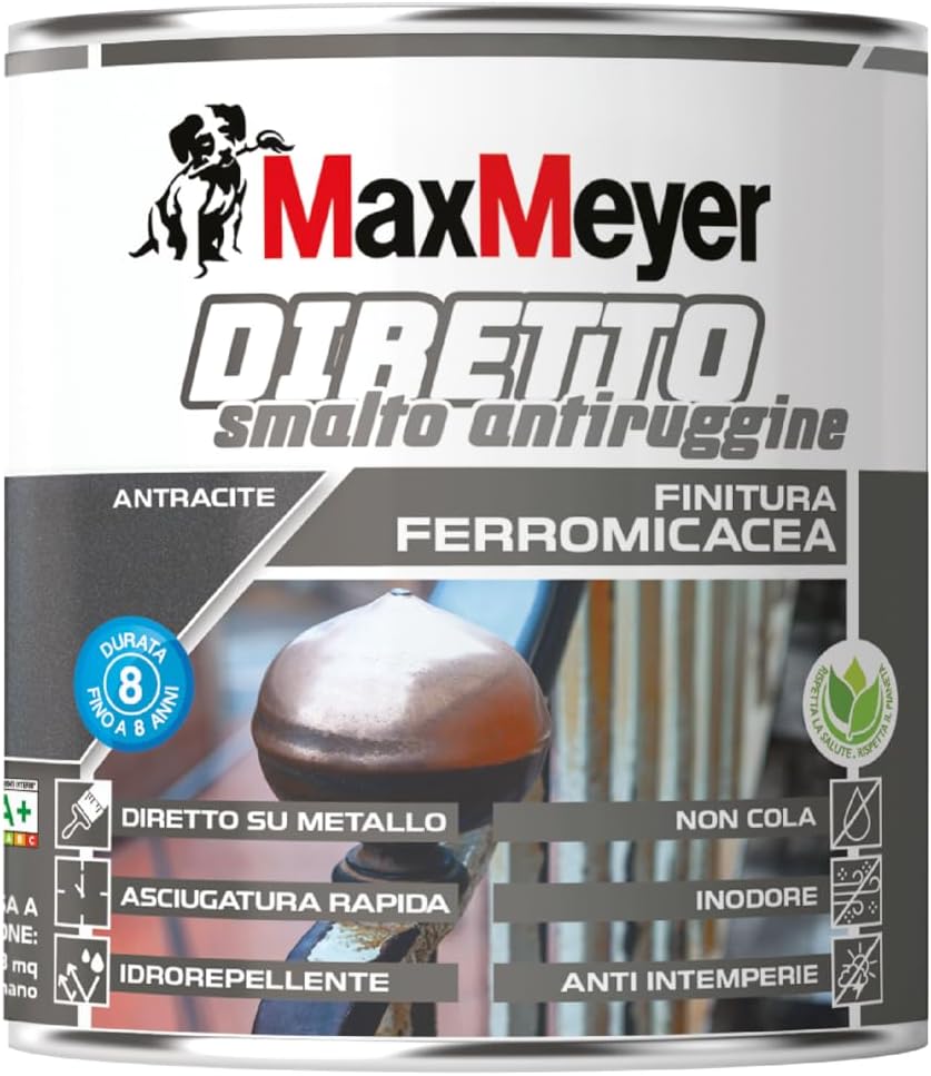Thumbnail 6 de MAXMEYER Diretto Antiruggine Ferromicaceo Grigio Ghisa Base 2 L