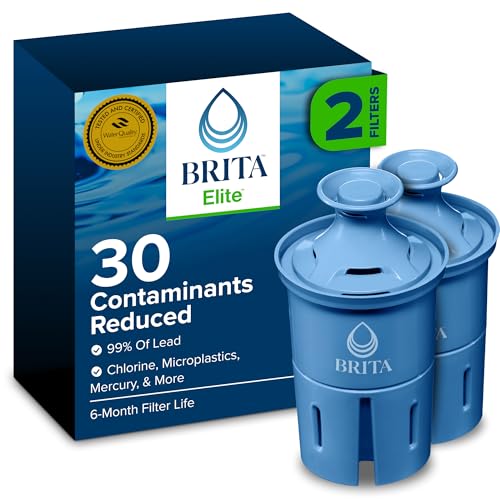 Detalle de BRITA Elite Replacement Filters for Water Pitchers and Dispensers (2 Count) – NSF Certified, 99% Lead Reduction