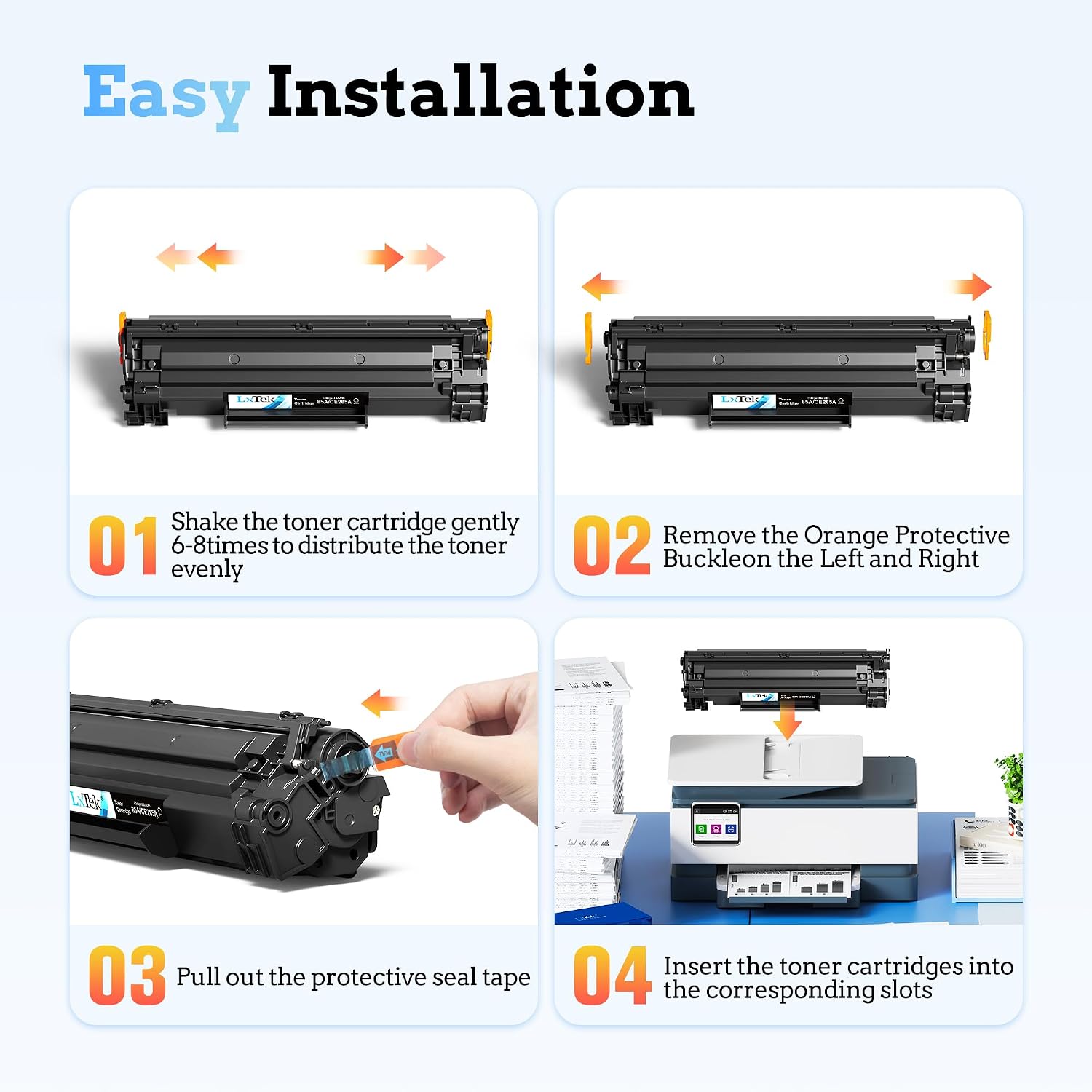 Thumbnail 4 de LxTek 85A CE285A Compatible Black Toner Cartridge, 2-Pack for HP LaserJet Pro
