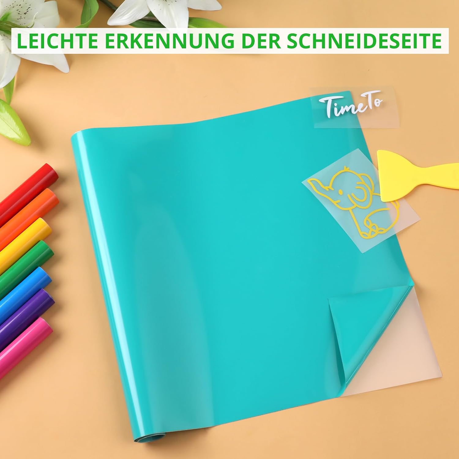 Detalle 1 de HTVRONT Vinylfolie 30 cm Rolle 18 Farben