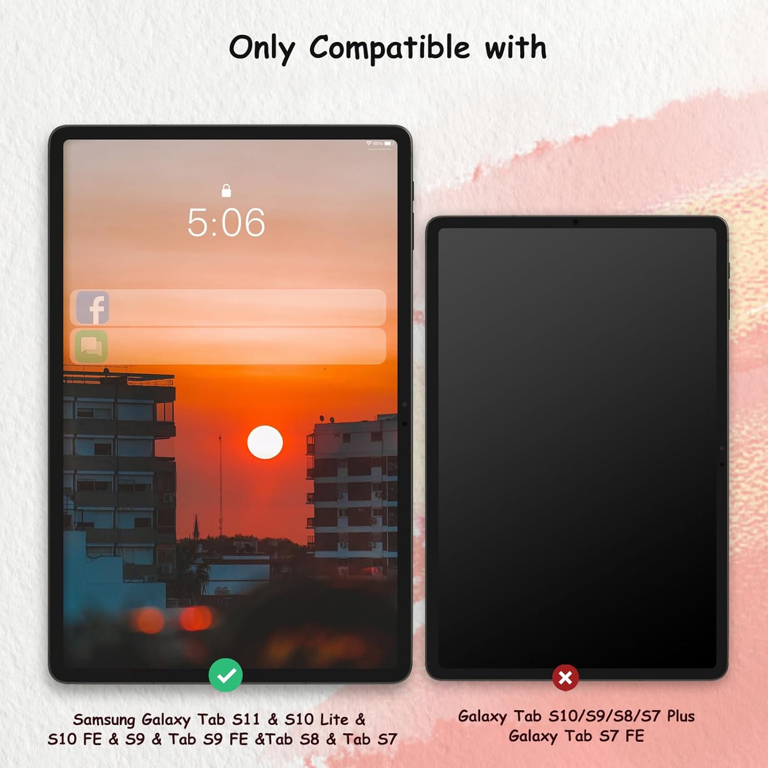 Thumbnail 1 de BERSEM 2er Papier-Schutzfolie für Samsung Galaxy Tab (S10 Lite/S10 FE/S9 FE/S11/S9/S8/S7) – Blendschutz & Schreibgefühl