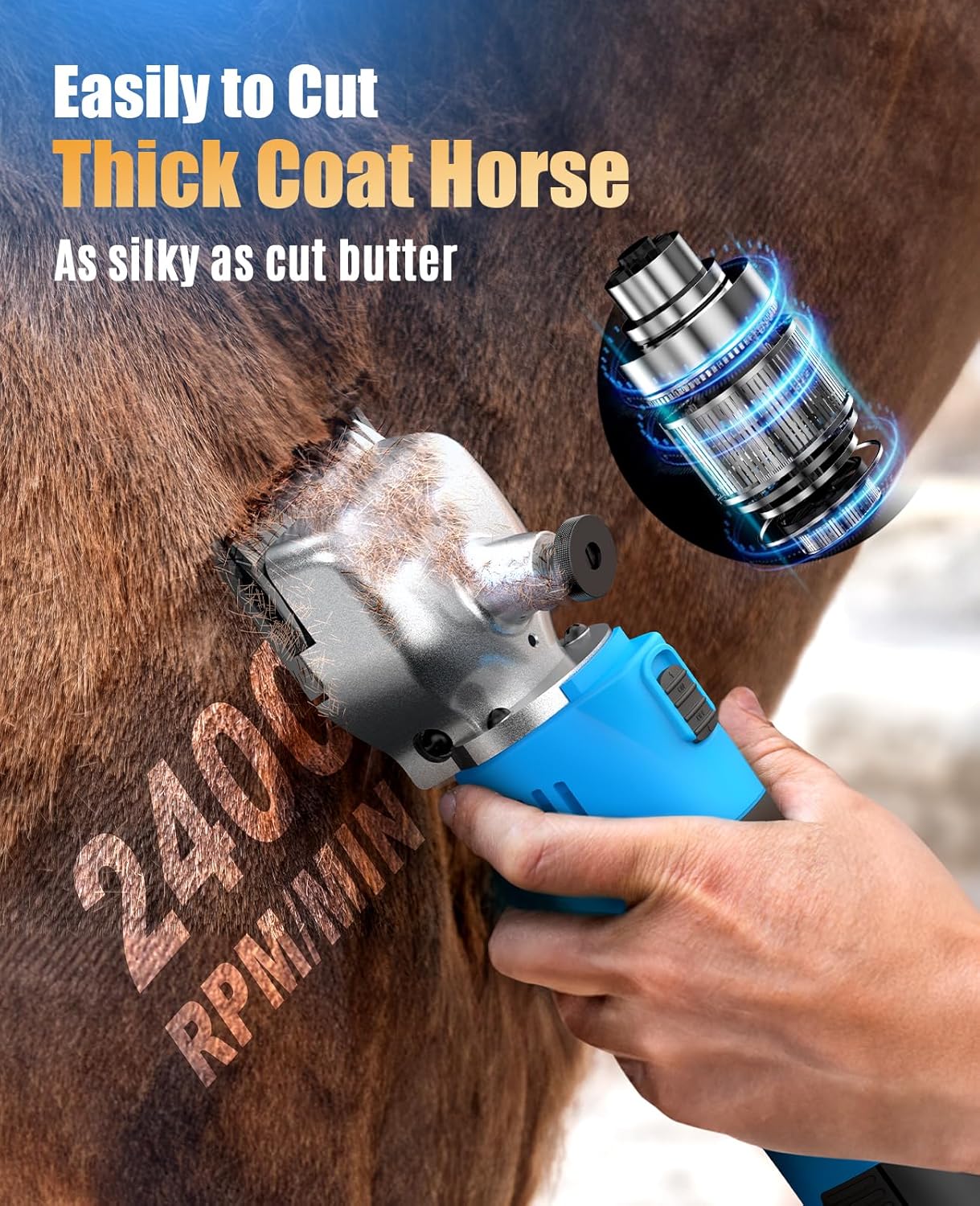 Thumbnail 2 de oneisall Cordless Horse Clippers 2 batteries 🐴