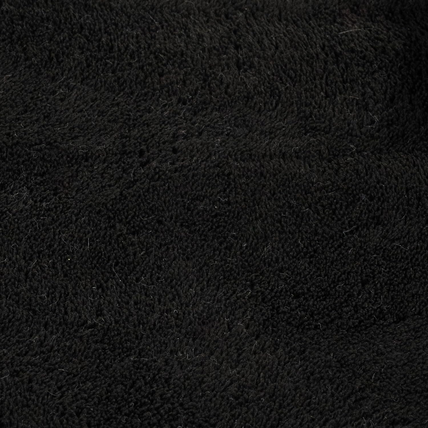 Detalle 2 de Paco Home tapis de salon moelleux ultra doux à poils courts 120 cm rond noir (antidérapant, lavable)