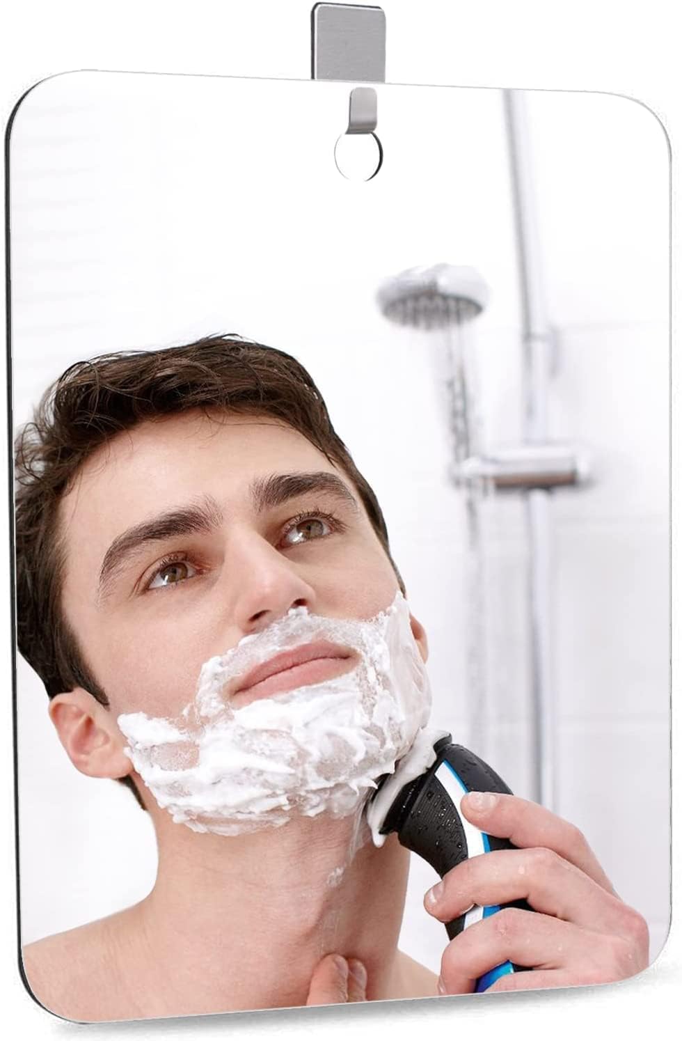 Thumbnail 4 de APHUIME Deluxe Large Fogless Shower Mirror (7.48 in x 11 in) — anti-fog, wall-hanging fog-free shaving mirror