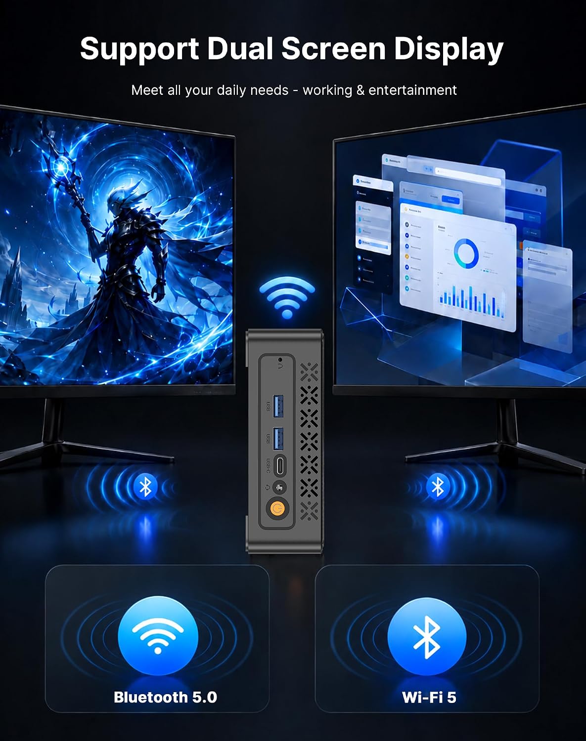 Detalle 2 de Origimagic C3 Mini PC Intel Core i3-5005U (15W) with 8GB RAM and 512GB SATA SSD