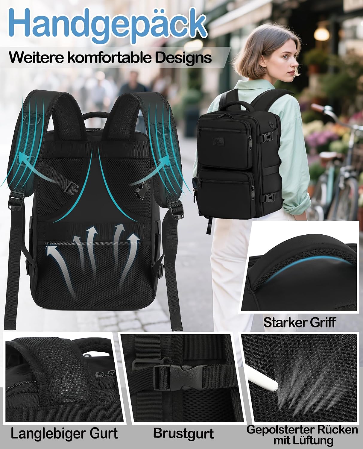 Thumbnail 4 de LYNXCHER Rucksack 40×20×25 Handgepäck 20L