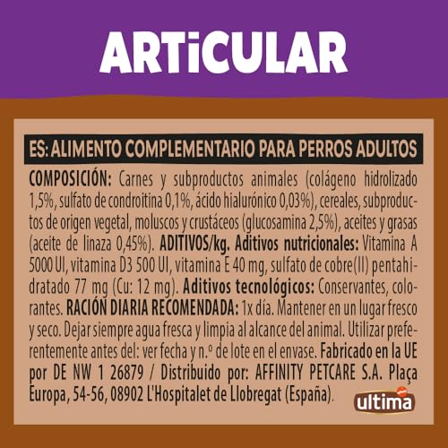 Detalle 2 de Ultima Sticks Articulares para perros medianos y grandes 14×155 g
