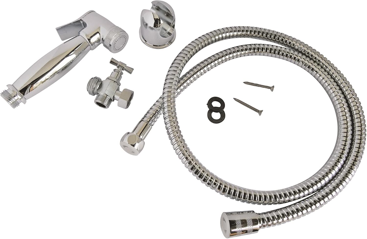 Detalle 1 de SOMATHERM FOR YOU, douchette WC: robinet 3 voies en laiton chromé + douchette ABS – installation facile