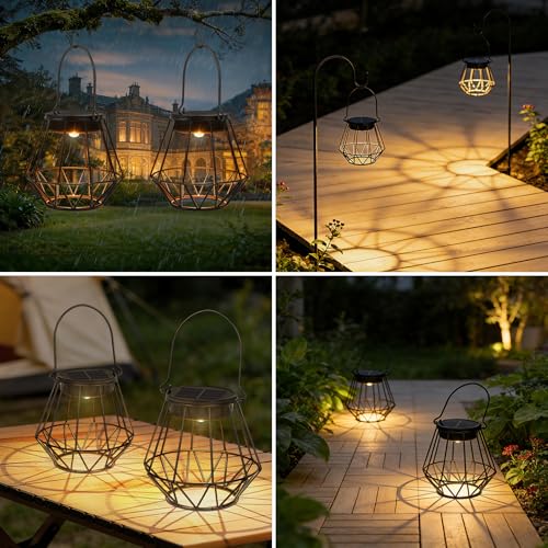 Thumbnail 7 de Dehobo Solarlampen für Außen Hängend & Stehend, IP65 wasserdicht – 2 Stück