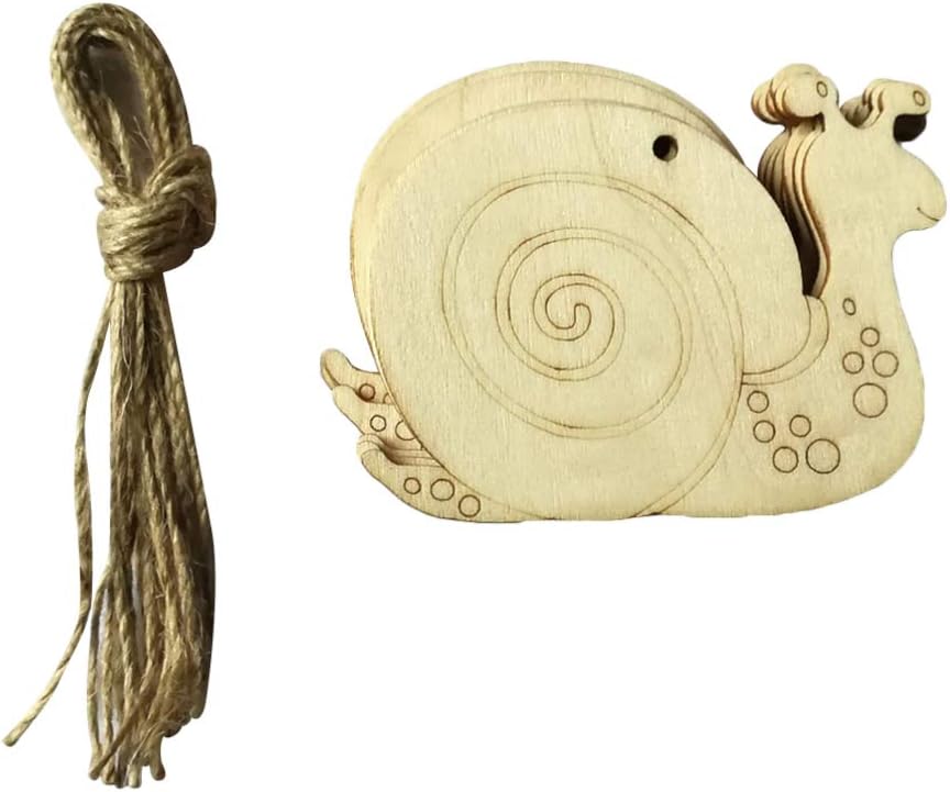 Thumbnail 1 de Milisten Holz-Schnecken-Anhänger (ca. 8,5 × 6 cm), unbehandeltes Naturholz zum Basteln, Bemalen & Verschenken