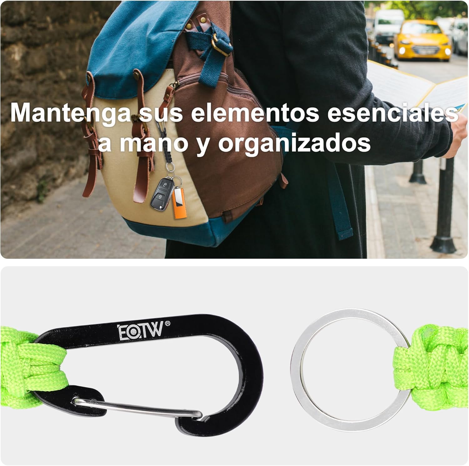 Thumbnail 4 de EOTW 2 Mosquetones Paracord para Escalada, Senderismo y Camping 🧗