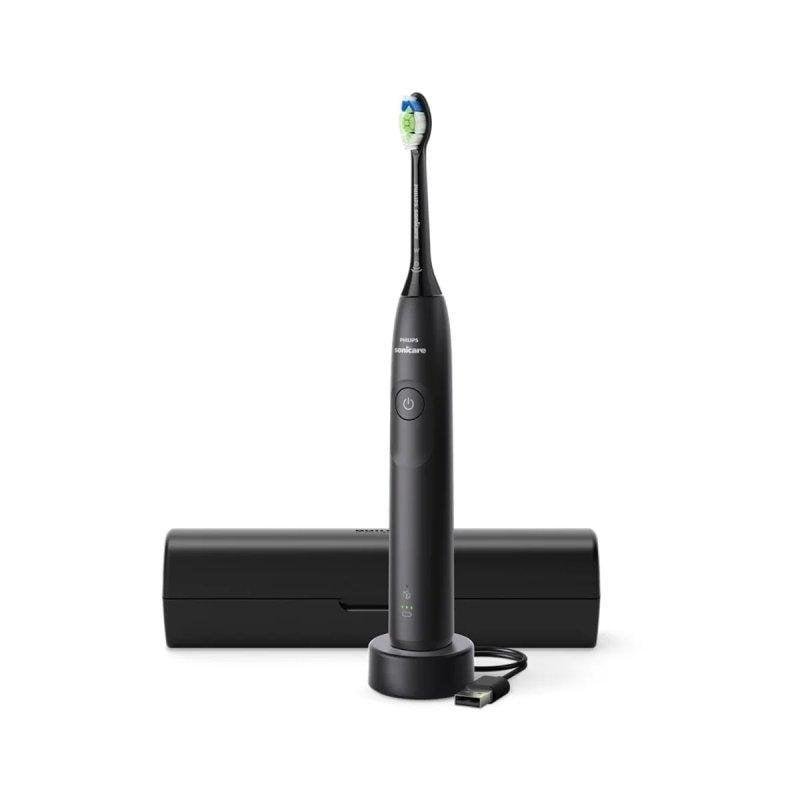 Detalle de Philips Sonicare 5300 HX7101/02 negro: cepillado sónico de 3 velocidades con sensor de presión