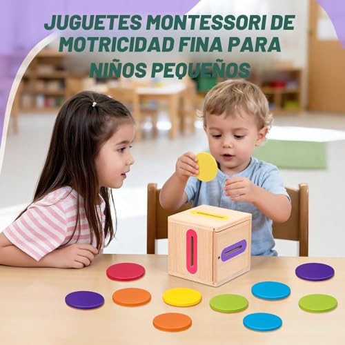 Thumbnail 6 de Lubolee Juguetes Montessori 1–3 Años: Juego de Clasificar y Apilar en Madera