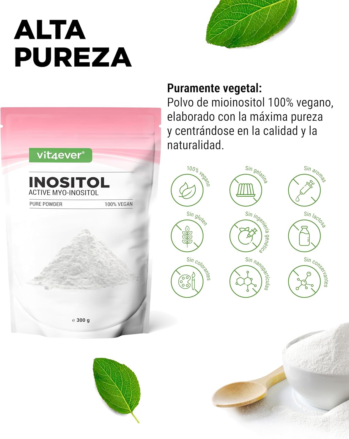 Thumbnail 2 de Vit4ever Inositol Pure 300 g 4000 mg