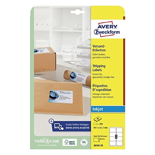 Detalle 2 de Avery Zweckform J8165-25, étiquettes adresses C4 C5 📄