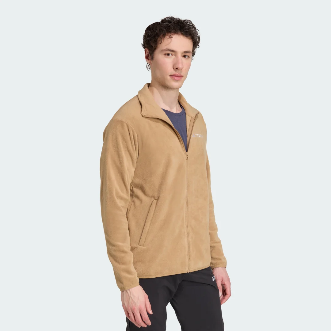 Detalle de Chaqueta de felpa con cremallera Multi Essentials de Adidas