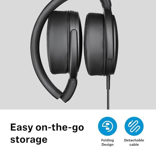 Detalle 2 de Sennheiser HD 400S – Over-Ear Headphones with Smart Remote (Black)