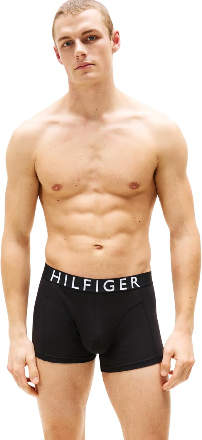 Detalle de Tommy Hilfiger Boxers Lot de 3 Homme avec Ceinture Logo – Confort et style sans couture