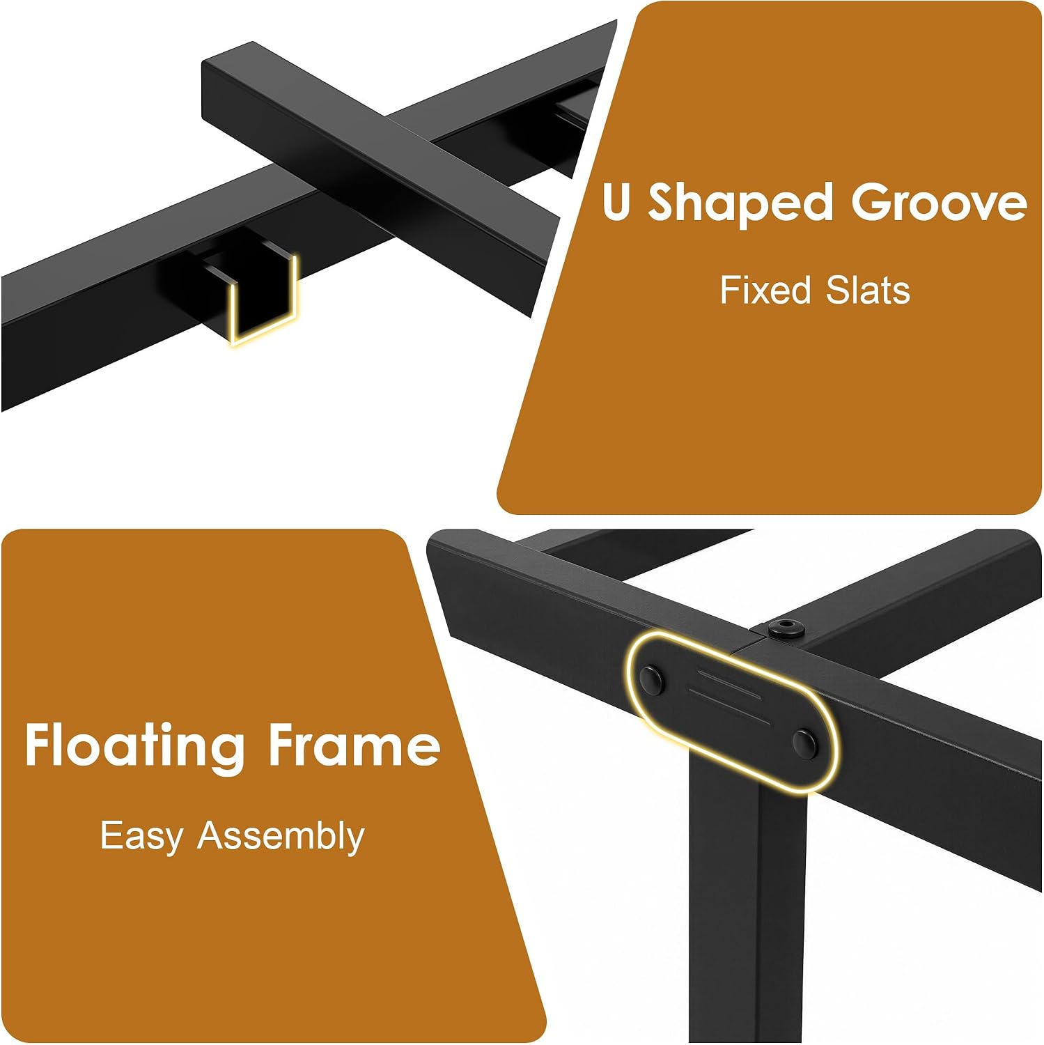 Thumbnail 6 de VECELO Queen Metal Platform Bed Frame