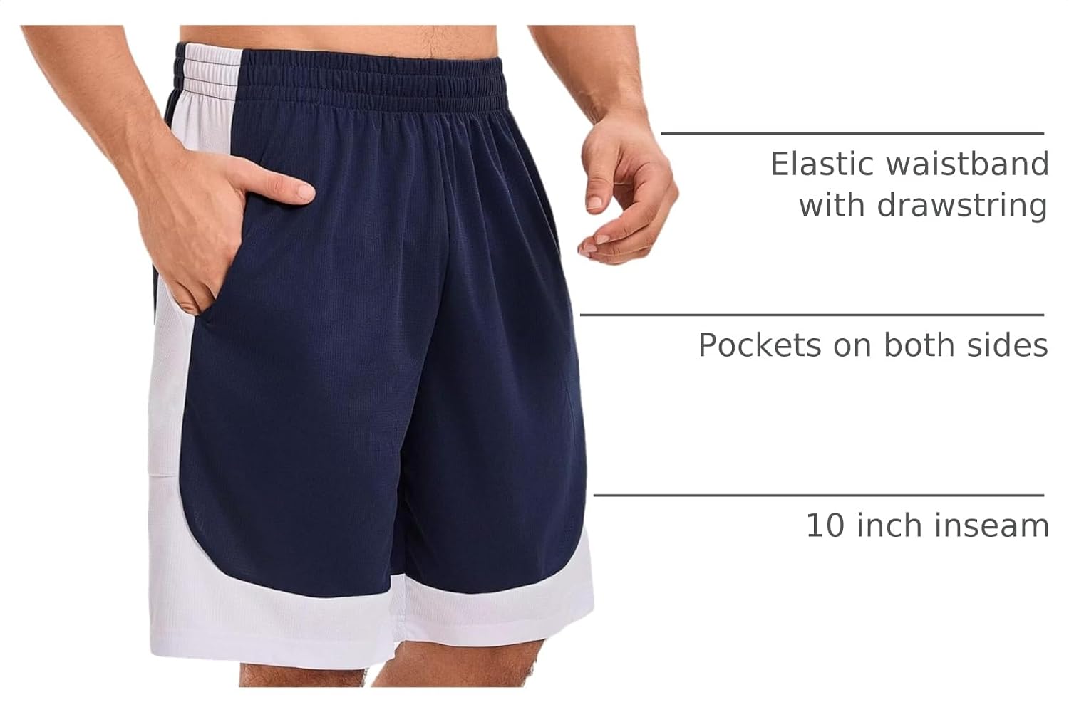 Thumbnail 3 de OYGSieg 6-Pack Men’s Mesh Athletic Basketball Shorts with Pockets
