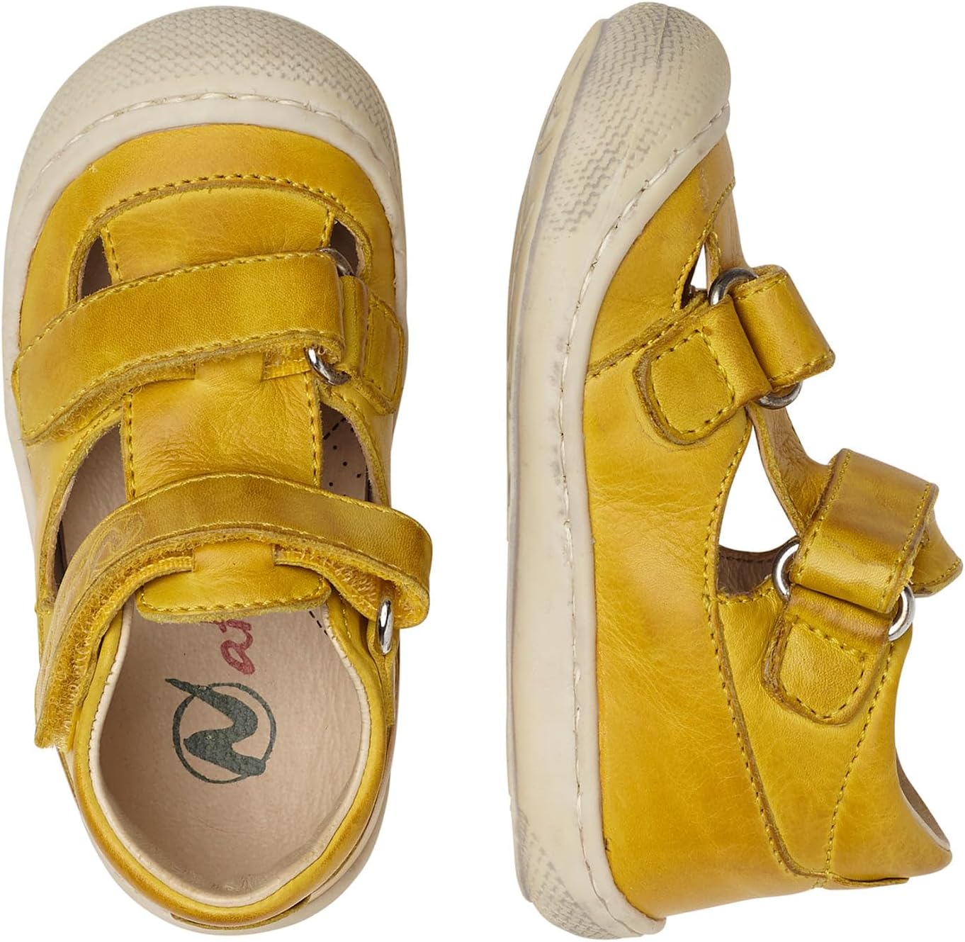 Detalle de Naturino Sandali semi chiusi in pelle, Giallo-19: stile e comfort per i piccoli