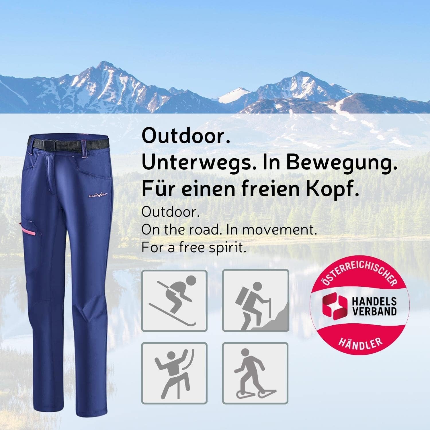 Thumbnail 2 de Black Crevice Pantalon de Trekking pour Femme – Anthracite, taille 40