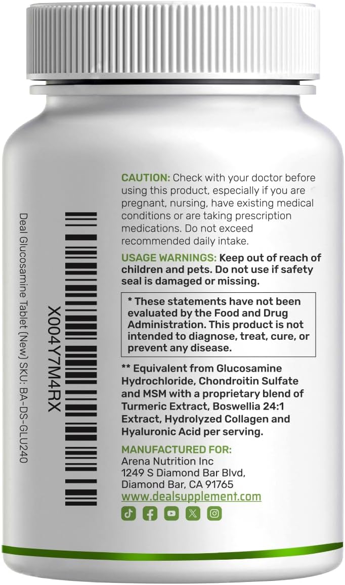 Thumbnail 6 de Glucosamine Chondroitin Joint Supplement, 240 Tablets