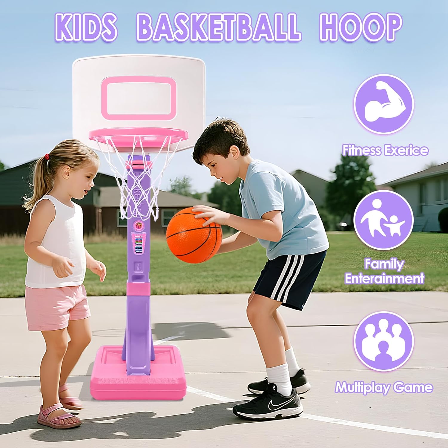 Thumbnail 2 de AOSPHYS Toddler Basketball Hoop: Height-Adjustable Indoor/Outdoor Toy for Ages 1–6