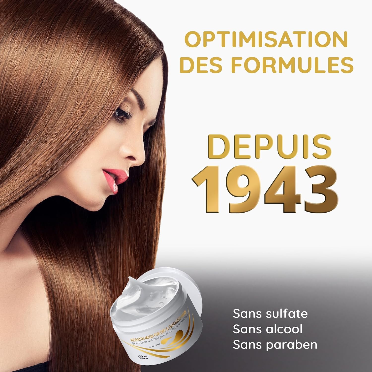Detalle 1 de Vitamins Masque Keratine Cheveux Fins 2 en 1 💇♀