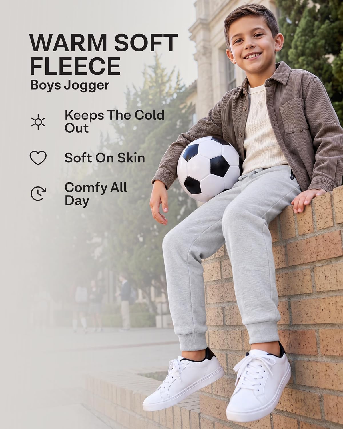 Detalle 2 de Boys Fleece Joggers 3-Pack