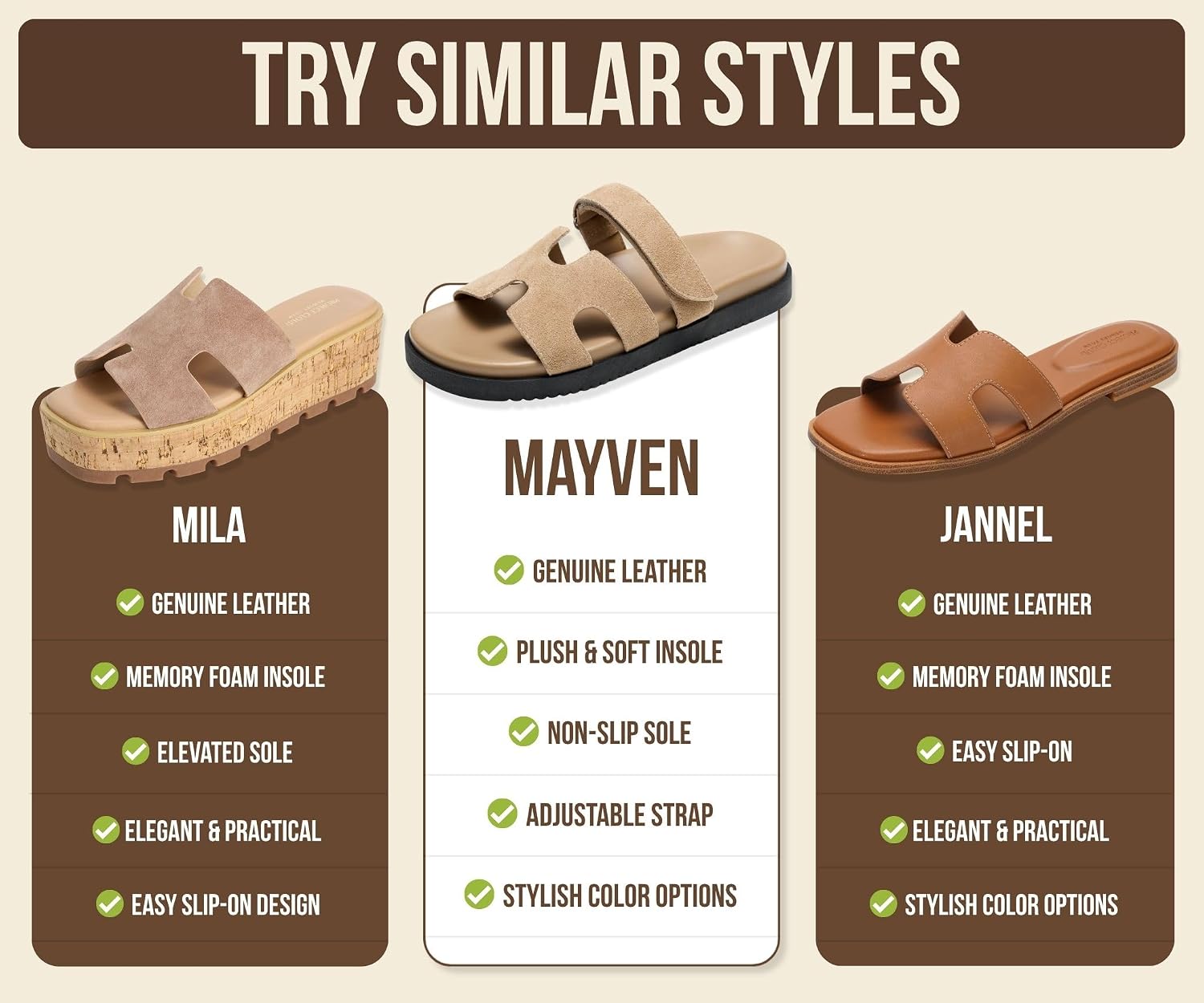 Thumbnail 6 de Project Cloud 100% Genuine Leather Sandals for Women by Mayvy