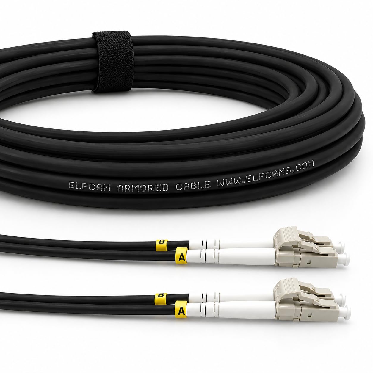 Detalle de Elfcam® kabel światłowodowy LC/UPC–LC/UPC OM3 100 m, duplex, opancerzony LSZH