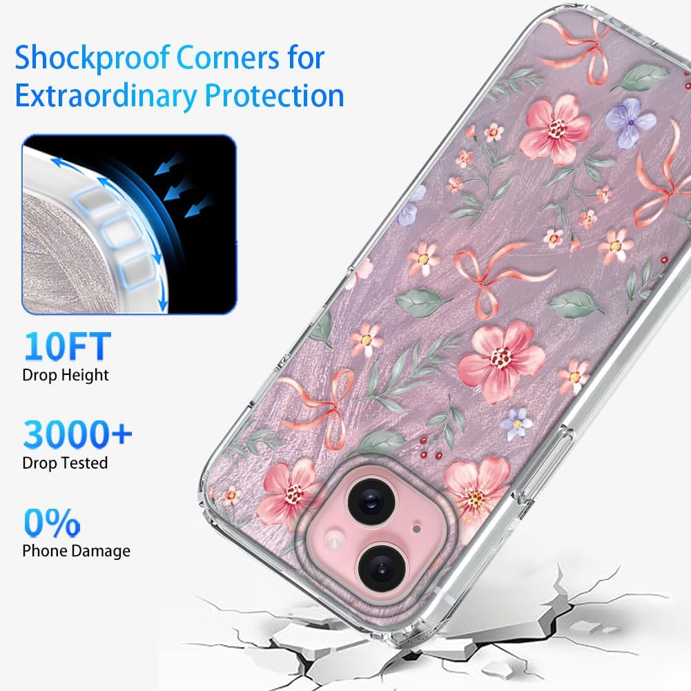 Thumbnail 1 de Tedyhulle Hülle für iPhone 13/14 – Rosa Blüten Muster, Dünn & Stoßfest aus TPU