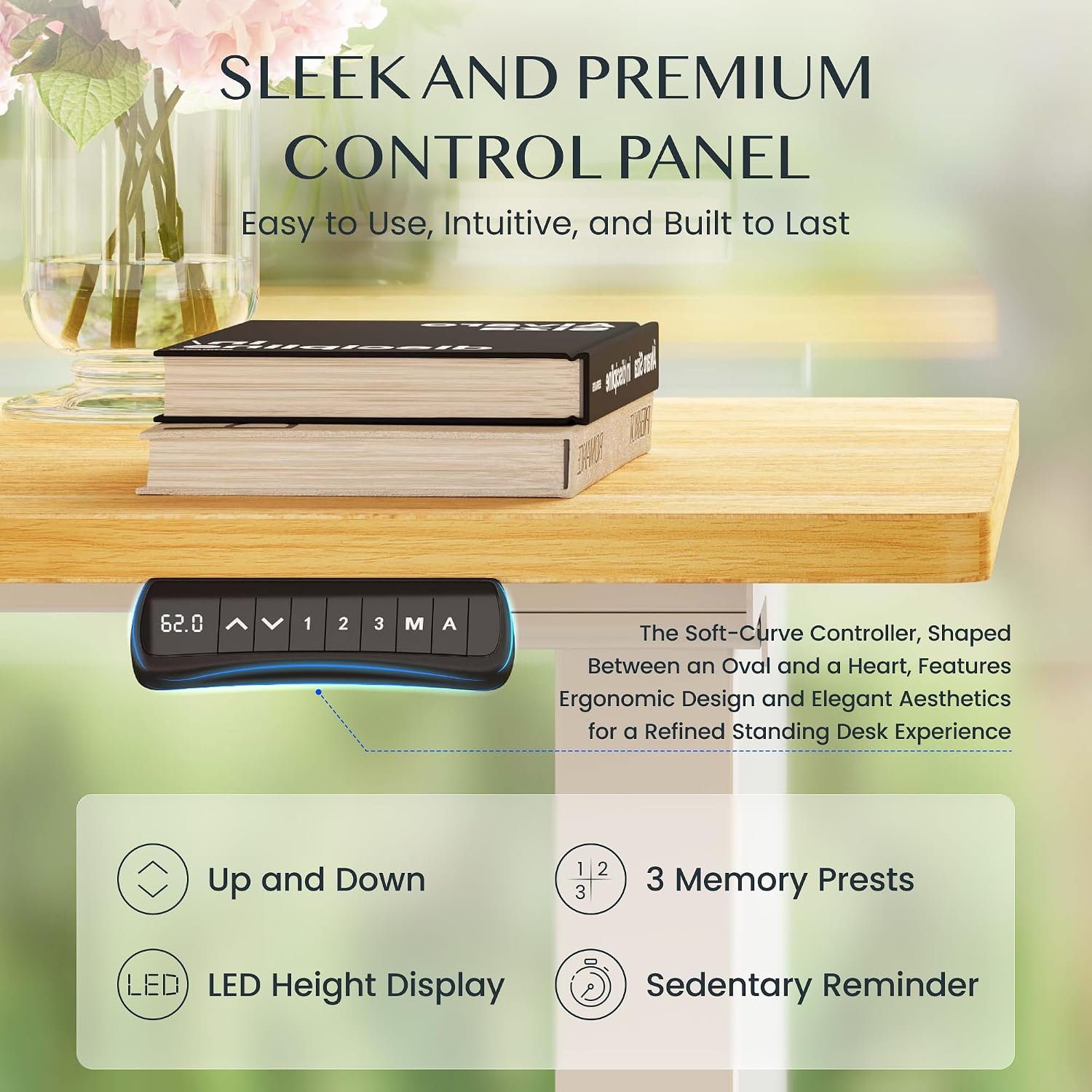 Detalle 1 de FLEXISPOT EC5 PRO+Desktop Electric Standing Desk, 25 mm Top, Dual Motor