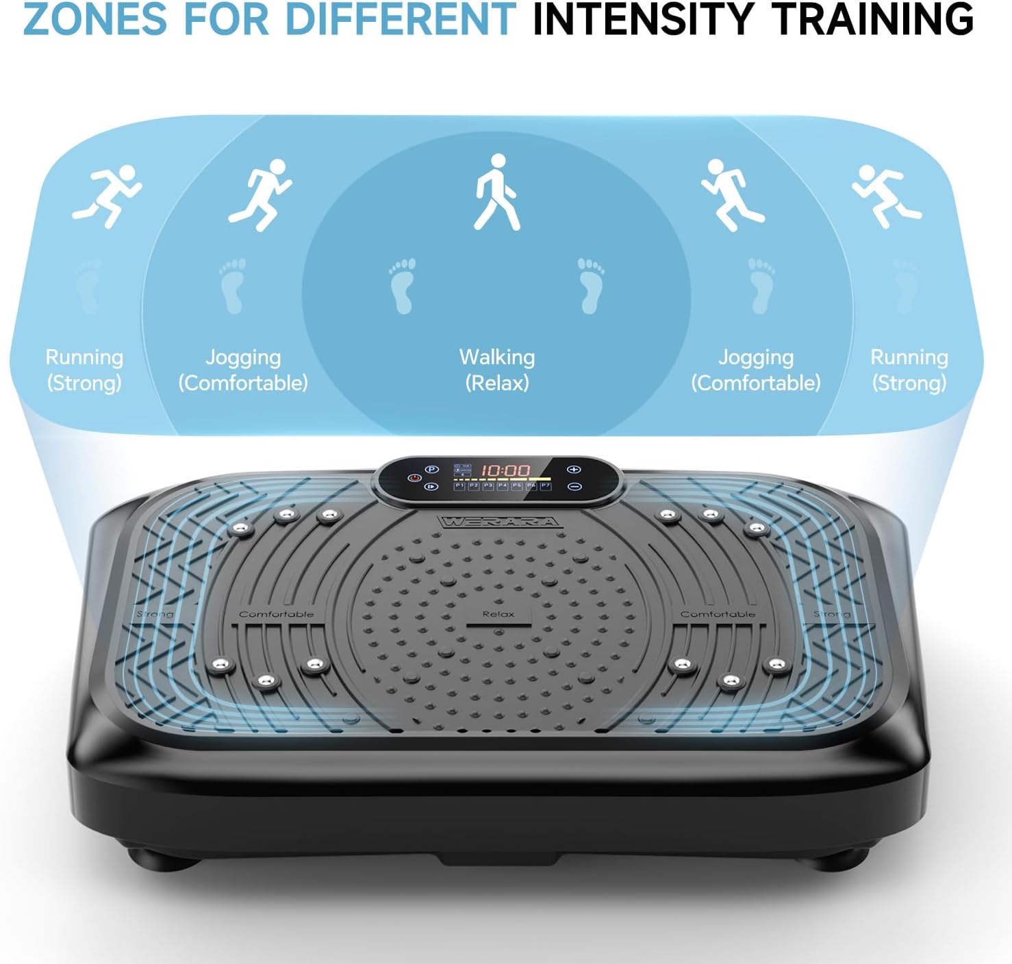 Thumbnail 5 de Werara Vibration Plate: 220kg Capacity, 199 Speeds and 7 Auto Programmes for Home Workout
