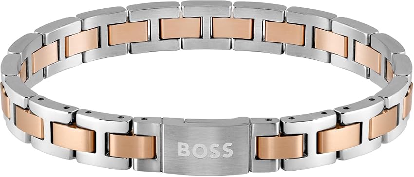 Detalle de BOSS 1580056 Pulsera eslabones bicolor