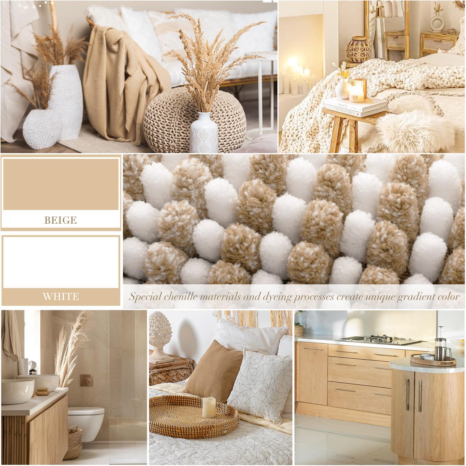 Detalle 2 de Chenille Bath Mat Set 2-Piece, 24 x 70
