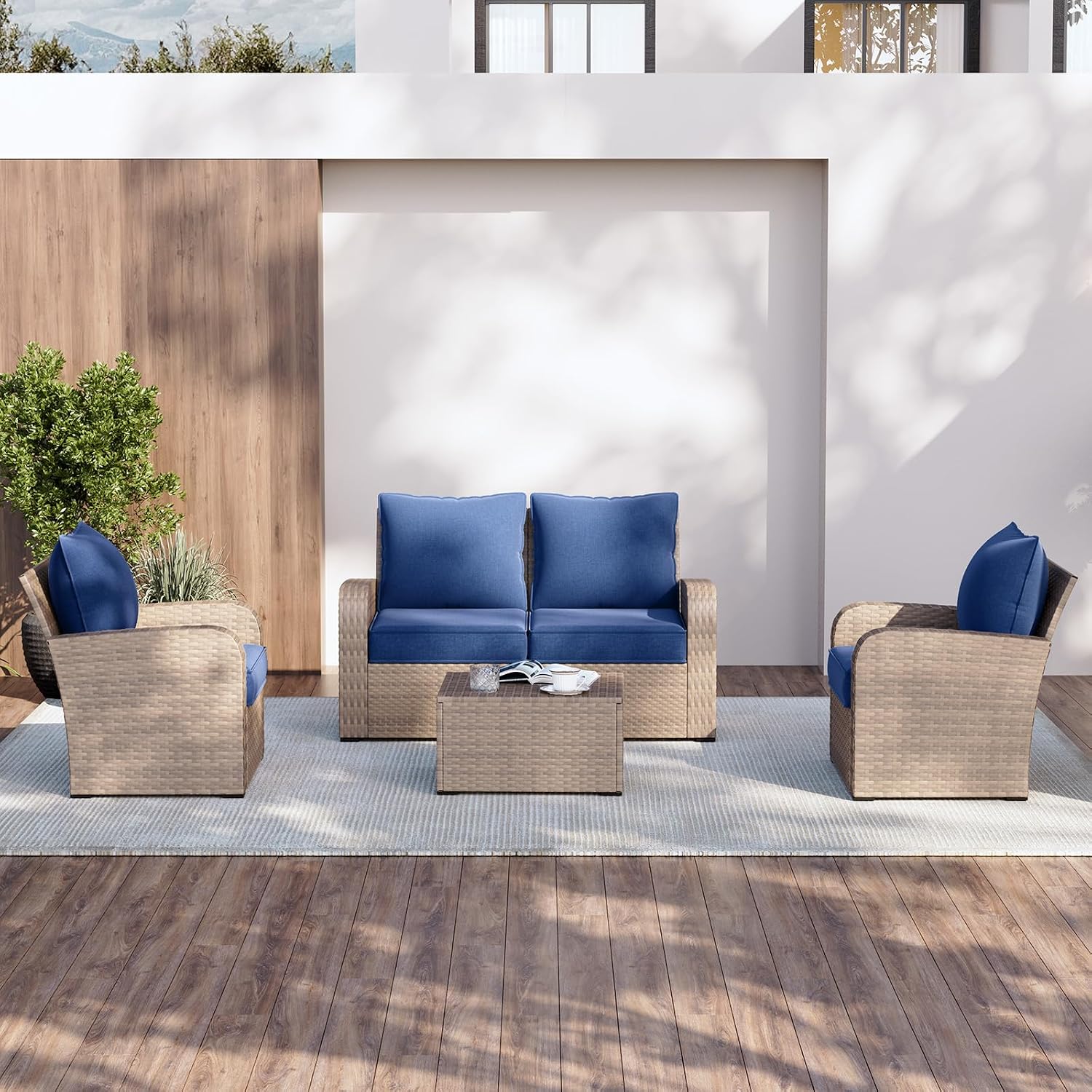 Thumbnail 6 de Aoxun Outdoor Furniture Cushions, 4-Piece Set