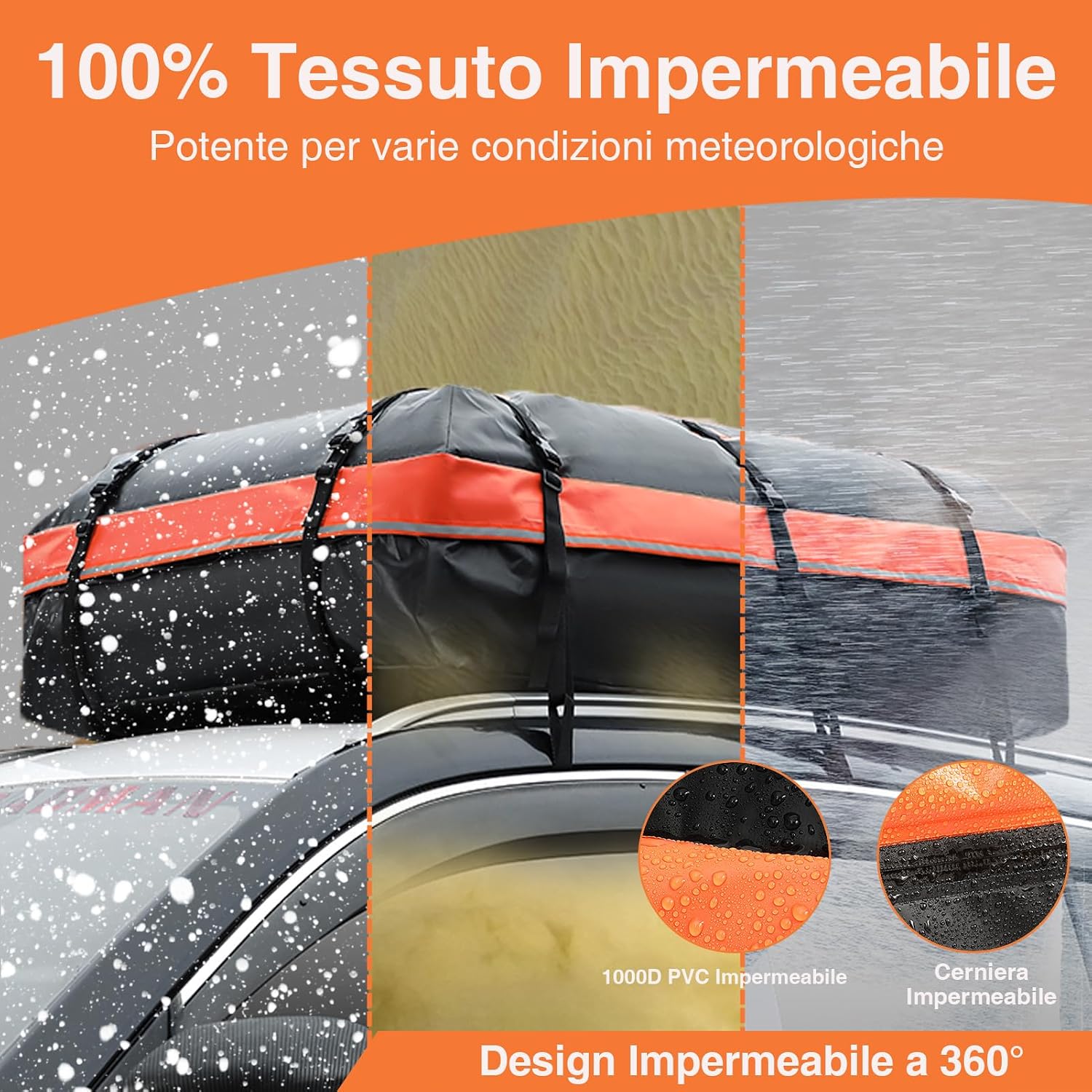Thumbnail 2 de JOBYNA Borsa da Tetto 585 L: bagagliaio impermeabile pieghevole con accessori