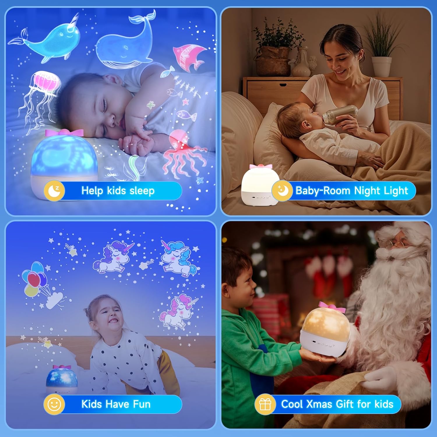 Thumbnail 6 de Kids Night Light Projector with 21 Films and 360° Rotation