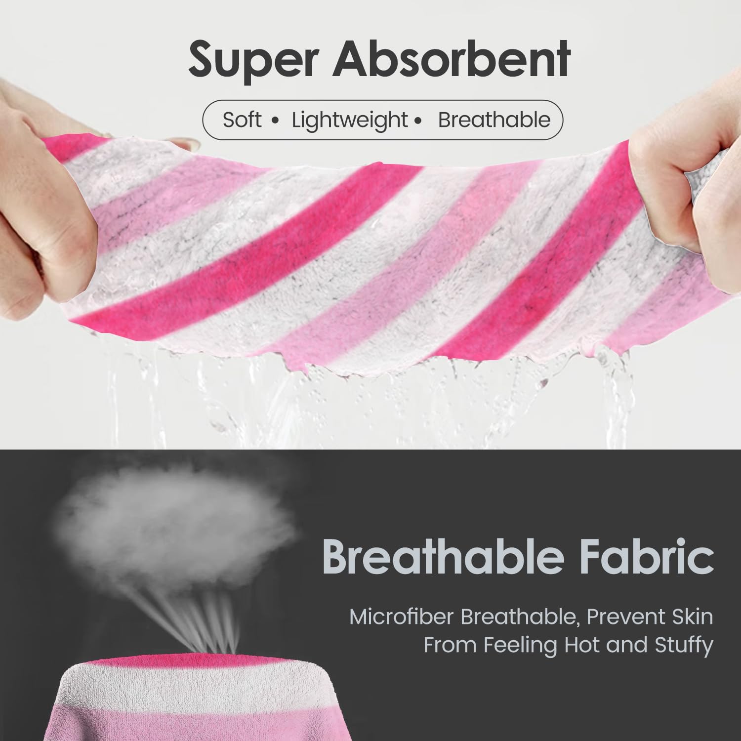 Detalle 2 de JML Microfiber Bath Towels 30" x 60" Pink