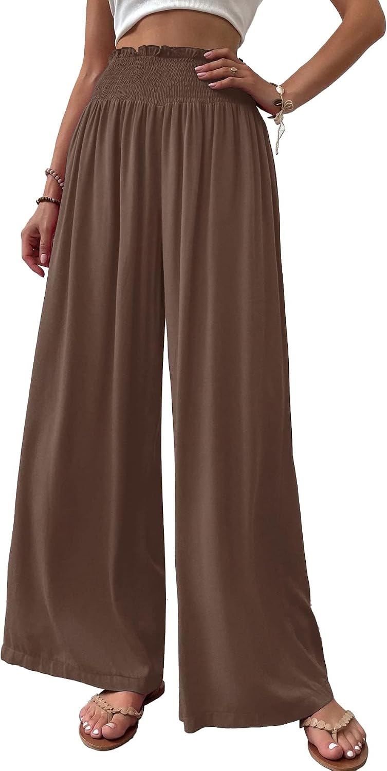 Thumbnail 6 de Cicy Bell Damen Palazzo Hose – elastische Taille, gerader Schnitt, Taschen, locker und vielseitig