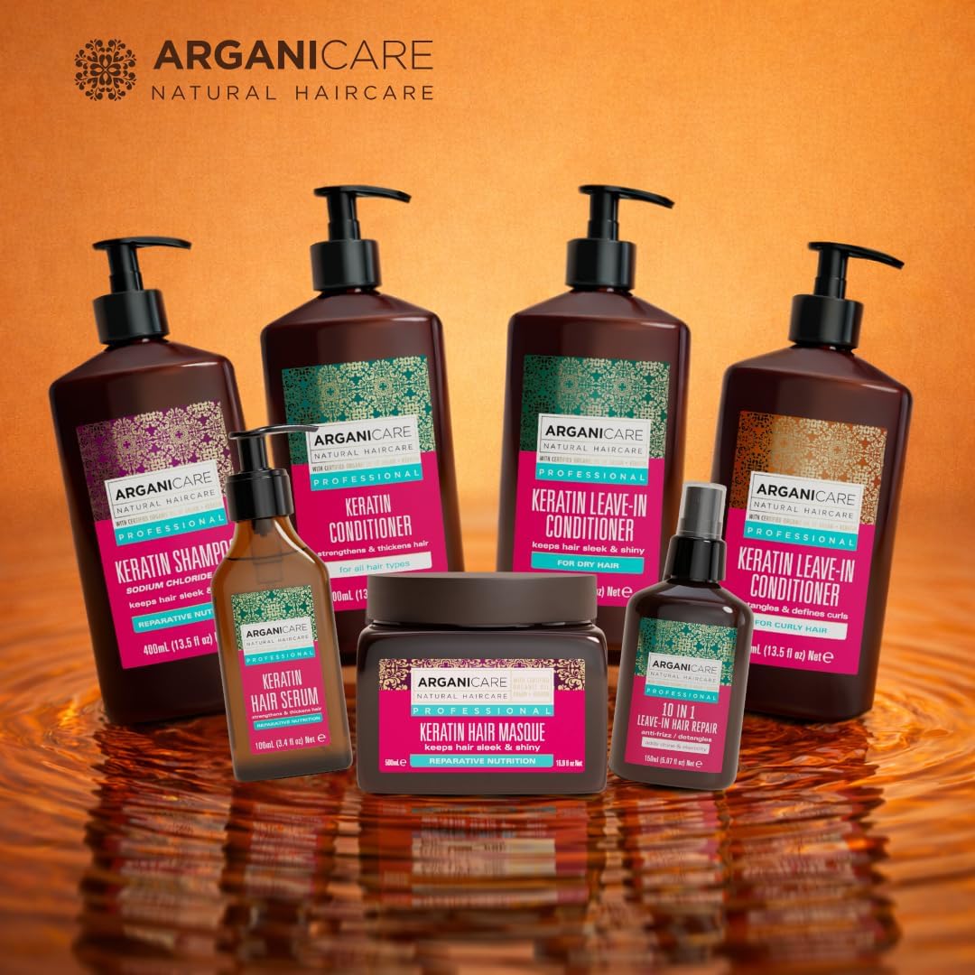 Thumbnail 6 de ARGANICARE Balsamo riparatore e nutriente alla cheratina organica – ultra nutriente (400 ml)