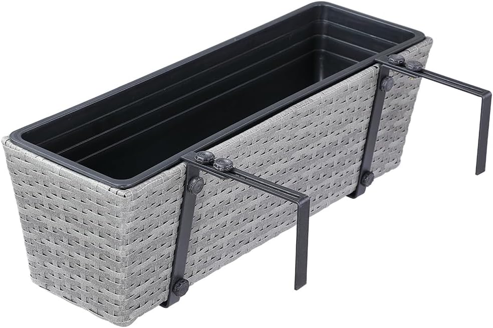Detalle 2 de Casaria Blumenkasten 4er Set 11 L Grau