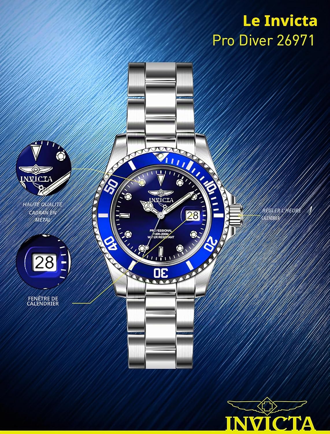 Thumbnail 3 de Invicta Pro Diver 26971 – Montre Homme Quartz en Acier Inoxydable, Ø40 mm