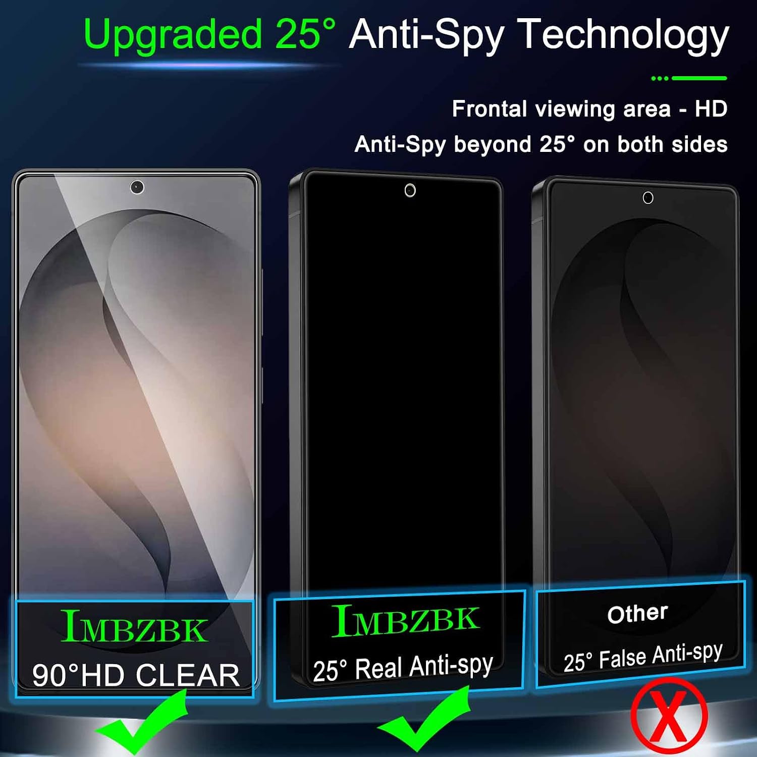 Thumbnail 1 de IMBZBK Auto-Dust Removal Privacy Screen Protector for Samsung Galaxy S26 Ultra (6.9 inch) + 3-Pack Camera Lens Protectors