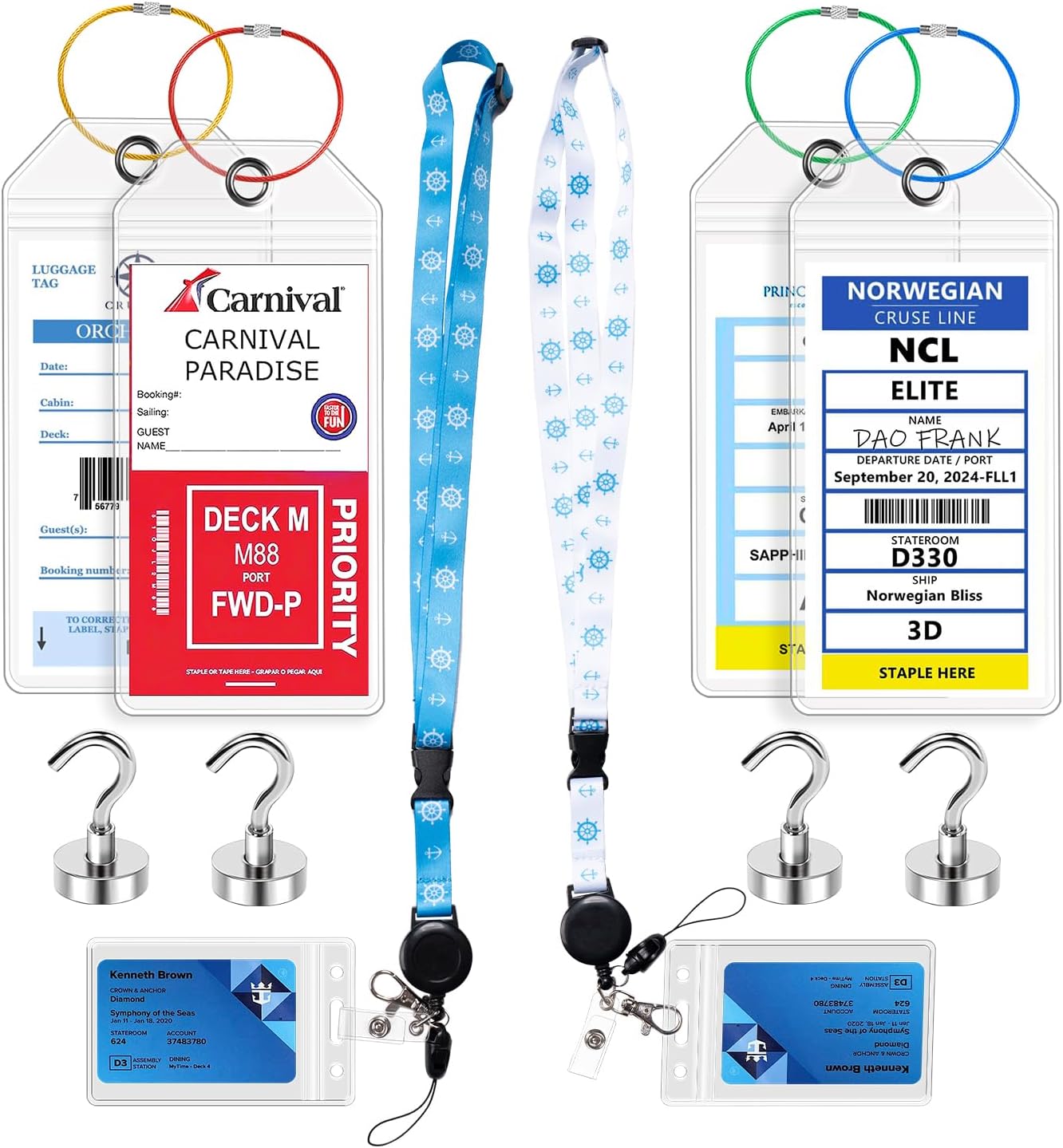 Thumbnail 6 de Honizer 8er-Pack Kofferanhänger 19 × 11 cm – Transparent, wasserfest, mit Edelstahlband